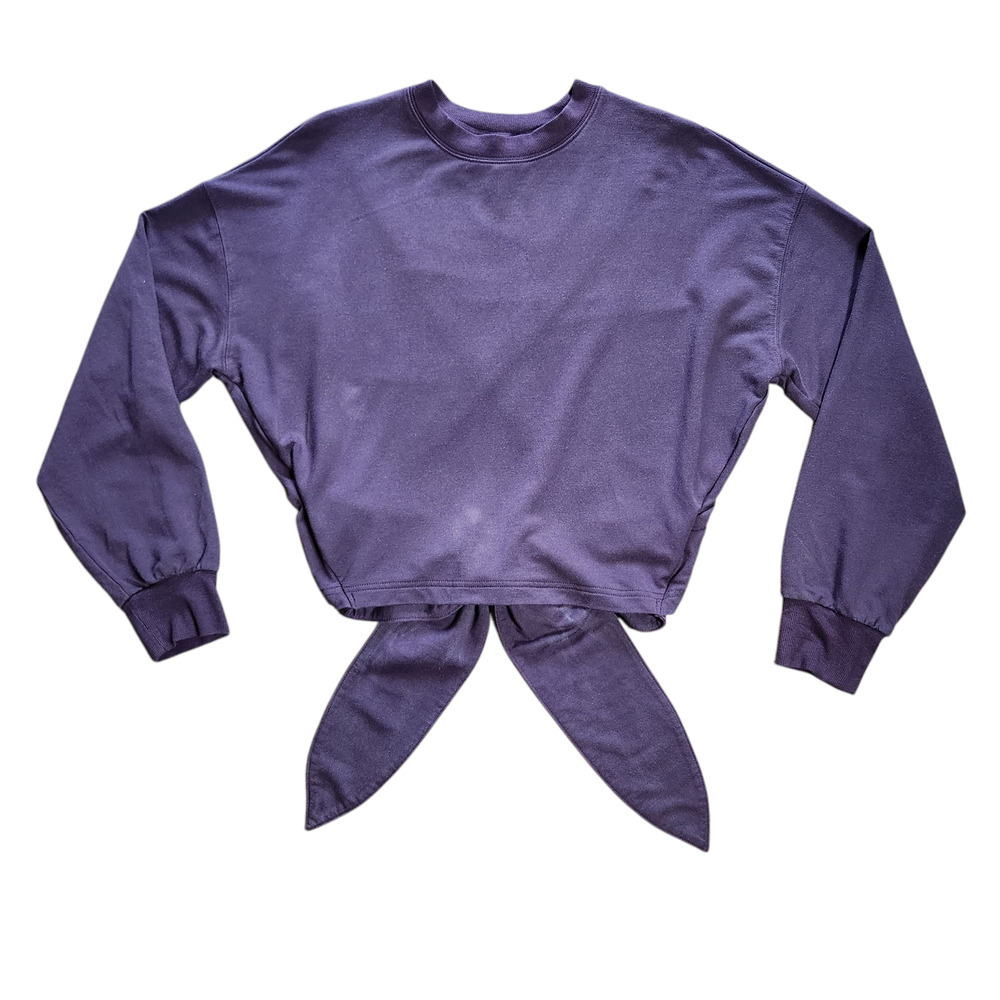 Athleta Yoga Tie Back sweatshirt purple size S